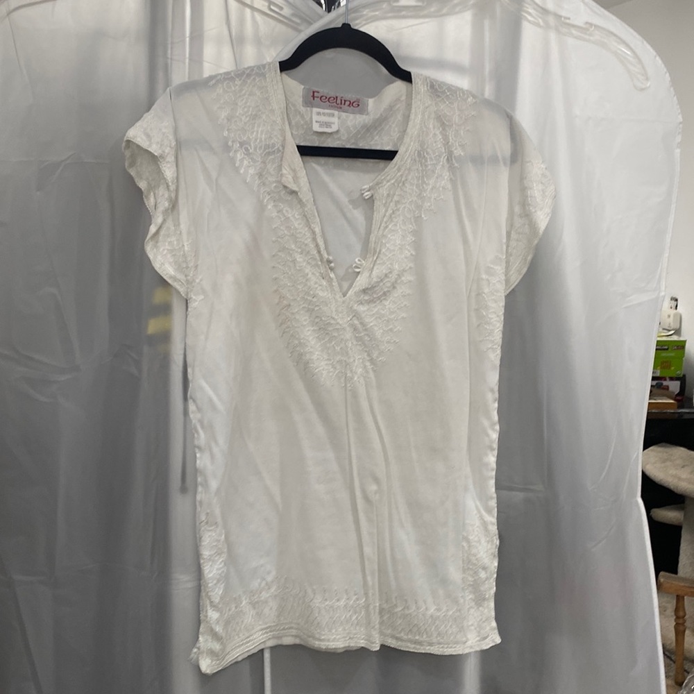 Embroidered tunic like blouse